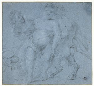 Silenus wspierany przez dwóch satyrów autorstwa Peter Paul Rubens