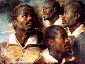 Studia głowy Murzyna, XVII wiek autorstwa Peter Paul Rubens