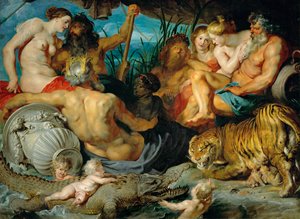 Cztery kontynenty, ok. 1615 (olej na płótnie) autorstwa Peter Paul Rubens