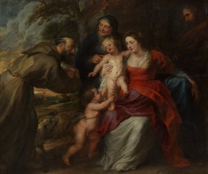 Święta Rodzina ze świętymi Franciszkiem i Anną i Dzieciątkiem Św. Jan Chrzciciel, lata 30. XVII w. autorstwa Peter Paul Rubens