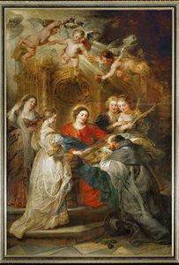 Święta Dziewica ukazuje się świętemu Ildefonso autorstwa Peter Paul Rubens