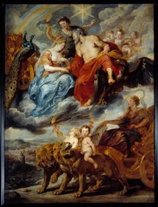 Wywiad z królem i Marią Medyceuszy w Lyonie, 9 listopada autorstwa Peter Paul Rubens