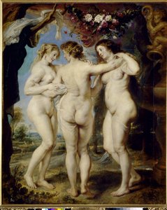 Trzy Gracje - olej na płótnie autorstwa Peter Paul Rubens