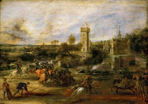 Turniej (olej na drewnie) autorstwa Peter Paul Rubens
