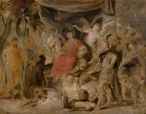 Triumf Rzymu: młody cesarz Konstantyn oddający cześć Rzymowi autorstwa Peter Paul Rubens