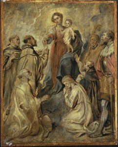 Dziewica z Dzieciątkiem Różańcowym autorstwa Peter Paul Rubens