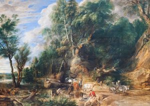 Wodopoj, ok. 1615-22 (olej na dębie) autorstwa Peter Paul Rubens