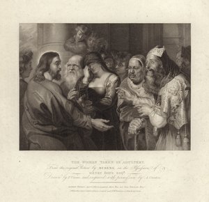 Kobieta przyłapana na cudzołóstwie autorstwa Peter Paul Rubens
