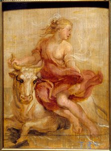 Porwanie Europy Krew Rysunek Pierre Paul (Pierre-Paul) Rubens (lub Peter Paul lub Petrus Paulus) (1577-1640) Ndz. 0,18x0,13 m Madryckie Muzeum Prado autorstwa Peter Paul Rubens