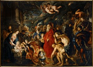 Pokłon Trzech Króli (obraz na płótnie) autorstwa Peter Paul Rubens