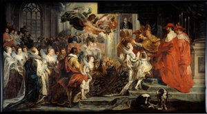 Koronacja Marii Medycejskiej autorstwa Peter Paul Rubens
