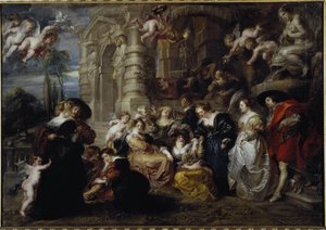 Ogród miłości - olej na płótnie autorstwa Peter Paul Rubens