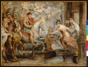 Constantinopa Triunfante Yaykuynin Romaman (aceite maderamanta)pulido autorstwa Peter Paul Rubens