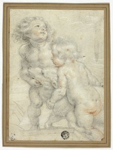 Dwa putti z jagnięciną autorstwa Peter Paul Rubens