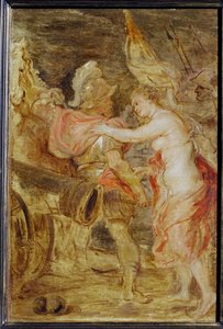 Wenus towarzyszy Marsowi na wojnie (obraz na drewnie) autorstwa Peter Paul Rubens