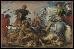 Polowanie na wilki i lisy autorstwa Peter Paul Rubens