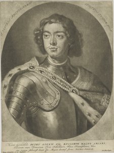 Portret cesarza Piotra I Wielkiego 1672-1725, um 1700. autorstwa Peter Schenk
