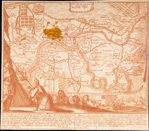 Zdobycie Friedrichstadt 12 lutego 1713 r. 1713 r. autorstwa Peter Schenk