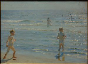 Chłopcy w kąpieli. Światło słoneczne. Skagen autorstwa Peder Severin Krøyer