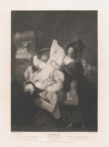 Falstaff w Buck Basket Shakespeare, Merry Wives of Wi..., po raz pierwszy opublikowane 1793, wznowione 1852.
