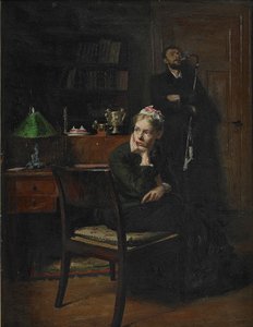 Scena rodzinna we wnętrzu, 1885 autorstwa Peter Vilhelm Ilsted