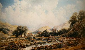 Brougham Mill (akwarela na papierze) autorstwa Peter de Wint
