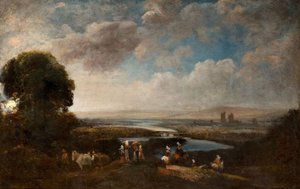 Rozległy krajobraz, 1800-50. autorstwa Peter de Wint