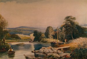 Na Teify, Cardiganshire, XIX wiek, 1935 autorstwa Peter de Wint