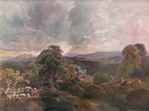 Sackbridge Hall, niedaleko Lowther, ok. 1928 r. autorstwa Peter de Wint