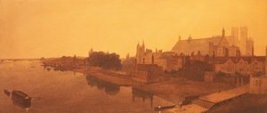 Westminster Abbey and Hall i Old Houses of Parliament autorstwa Peter de Wint