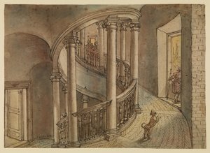 Schody Belwederskie, ze Scala di Chiocciola Bramantego, w Cortile di San Damaso, Watykan