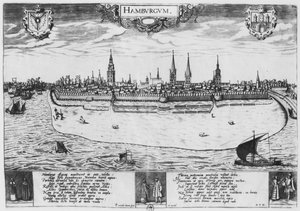 Widok na Hamburg autorstwa Peter van der Doort