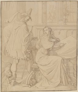 Siedem rysunków dla Nibelungów: 3. Zdrada Hagena. 1812-17