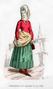 Mieszczanin w stroju z czasów Karola VI z Francji, 1382 1882-1884. autorstwa Petit