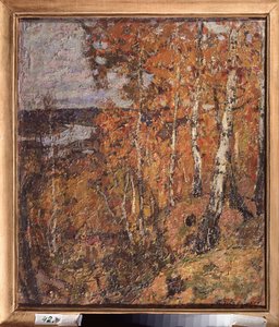 Jesienna elegia. Malarstwo Piotra Iwanowicza Pietrowiczewa (Piotr Pietrowiczew) (1874-1947), olej na płótnie