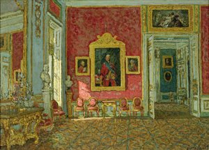 Fioletowy salon w pałacu Kuskovo, ok. 1915 (olej na płótnie)