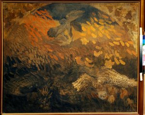 ""La nuit"" (Noc) Peinture de Pyotr Savvich Utkin (1877-1934) Tempera na płótnie 1904 Wym. 103x124 cm Kolekcja prywatna