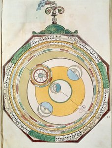 Tabela ruchów Księżyca względem Słońca, z Astronomicum Caesareum