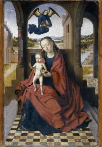 Madonna z Dzieciątkiem - Obraz Petrusa Christusa (1410/20-1476), olej na drewnie (49x34 cm), ok. 1460 - (Madonna z Dzieciątkiem - Olej na drewnie autorstwa Petrusa Christusa