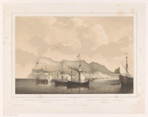 Podbój Gibraltaru Podbój Gibraltaru przez flotę angielsko-holenderską 3 sierpnia 1704 / La prize de Gibraltar par un flotte Anglo-Neerlandaise (tytuł na obiekcie)
