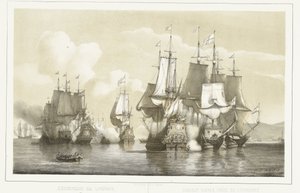 Bitwa morska pod Livorno, 1653 Bitwa morska pod Livorno. 14 marca 1653 / Presa marynarki wojennej z Livourne. 14 marca 1653 (tytuł na obiekcie)
