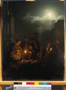 Nocny targ w Antwerpii
