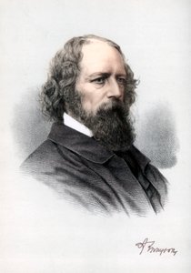 Alfred Tennyson, 1. baron Tennyson, angielski poeta, ok. 1890. autorstwa Petter and Galpin Cassell