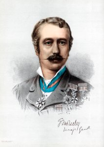Granat Joseph Wolseley, 1. wicehrabia Wolseley, urodzony w Irlandii żołnierz brytyjski, ok. 1890 r. autorstwa Petter and Galpin Cassell