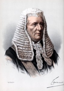 Hugh NcCalmont Cairns, 1. hrabia Cairns, Lord Kanclerz Wielkiej Brytanii, ok. 1890. autorstwa Petter and Galpin Cassell