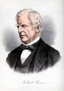 Robert Lowe, 1. wicehrabia Sherbrooke, brytyjski mąż stanu, ok. 1890 r. autorstwa Petter and Galpin Cassell