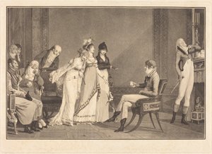 Pomarańcza, czyli współczesny sąd Parysa autorstwa Philibert-Louis Debucourt
