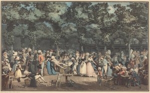 Publiczna promenada autorstwa Philibert-Louis Debucourt