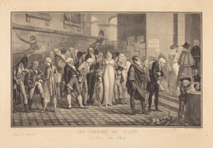 Poranne wyścigi, czyli drzwi bogacza autorstwa Philibert-Louis Debucourt