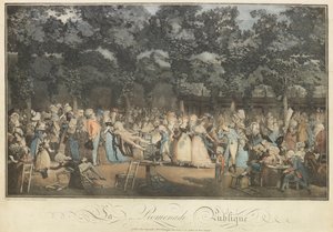 Publiczny deptak, 1792. autorstwa Philibert Louis Debucourt